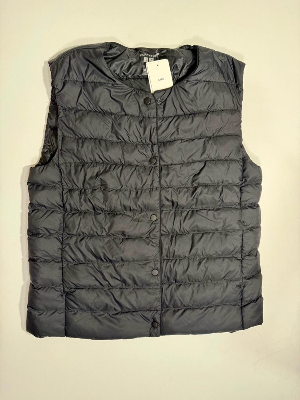 Uniqlo Black Quilted Sleeveless Puffer Vest